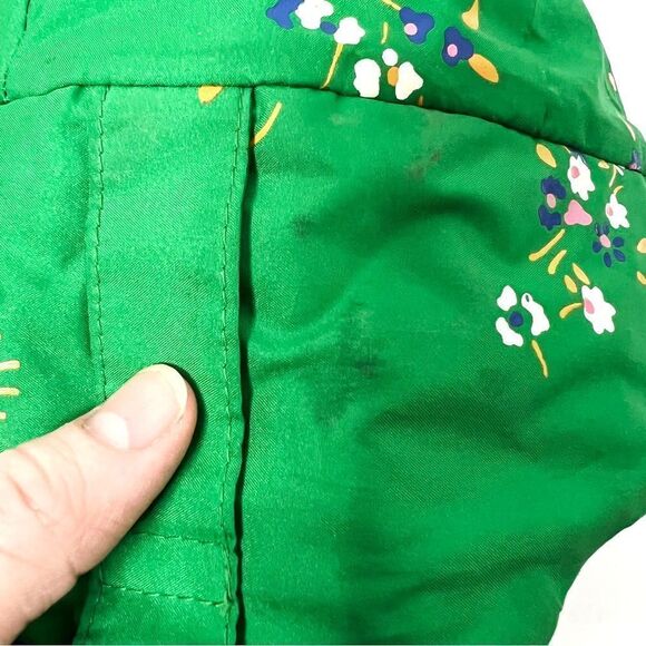 Connoisseur Vintage Green Floral Ski Hat